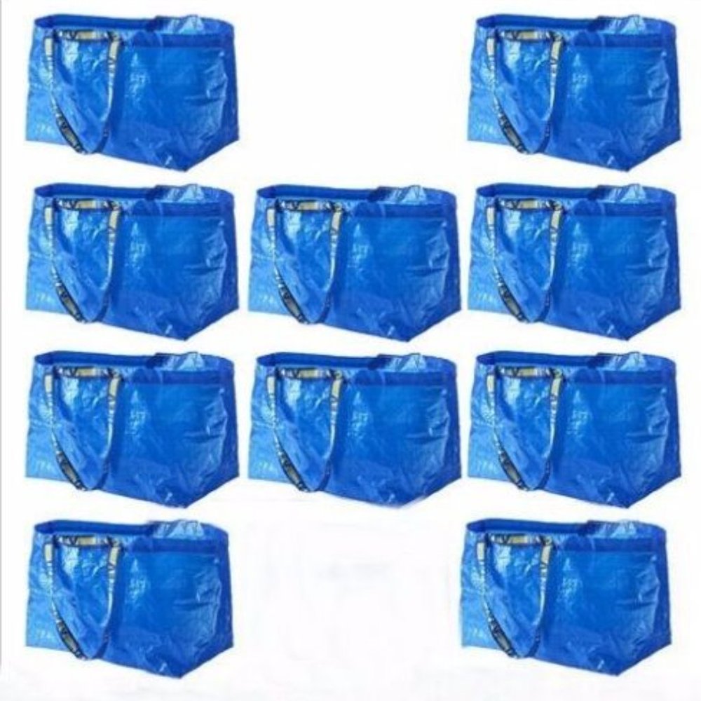 New IKEA Large Blue Tote - 10 Pack
